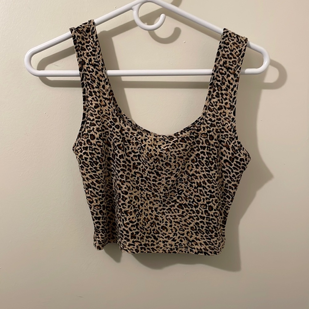 Leopard Print SHEIN Cropped Top Size M